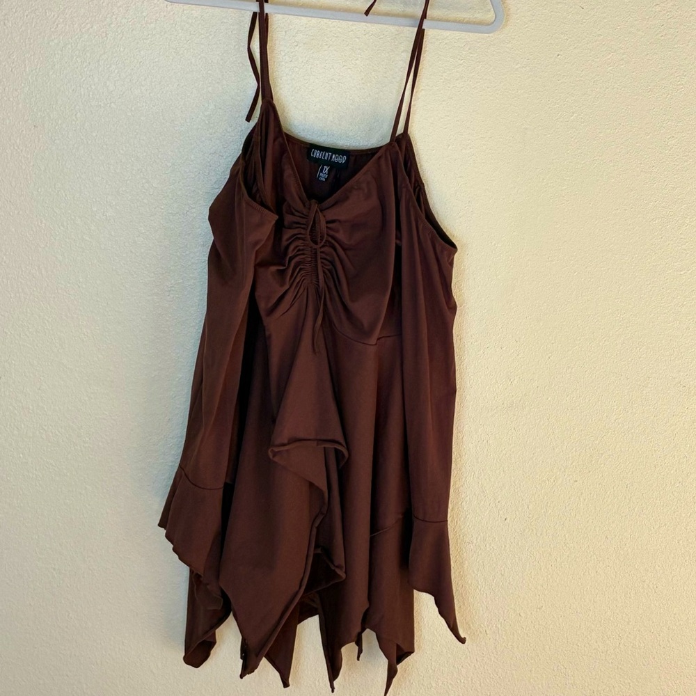 Women’s Brown Long Sleeve Fairy dress, XL